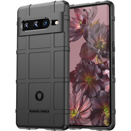 Mobigear Rugged Shield Google Pixel 7 Pro TPU souple Coque arrière Antichoc - Noir