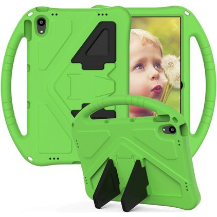 Mobigear AeroArmor Coque Lenovo Tab P11 Gen 1 Coque de tablette pour enfants avec Poignée Enfants en EVA + Porte-crayon - Vert