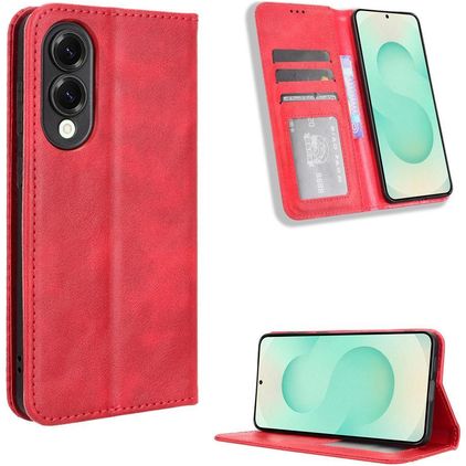 Mobigear Sensation Housse Samsung Galaxy S25 Edge Etui Porte-Monnaie - Rouge