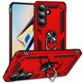 Mobigear Armor ring Coque Samsung Galaxy S26 Coque arrière Rigide Anti-Chocs avec Anneau-Support - Rouge