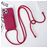 Mobigear Lanyard Card iPhone 15 Pro Coque avec cordon en Silicone et Porte-Cartes - Bordeaux
