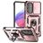 Mobigear Armor Ring Cam Slide Coque Samsung Galaxy A54 Coque arrière Rigide Anti-Chocs avec Anneau-Support et Protecteur Lentilles - Rose doré