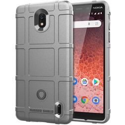 Mobigear Rugged Shield Coque Nokia 1 Plus Coque arrière en TPU Souple Anti-Chocs - Gris
