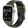 Mobigear Aero Armor Bracelet Silicone Apple Watch Fermeture boucle ardillon - 49/46/45/44 mm - Vert armée