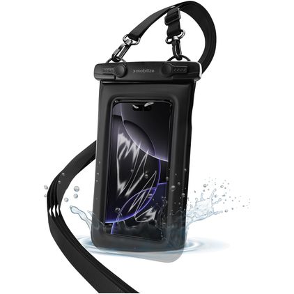 Mobilize Floating Bag TPU souple Étanche Coque (max 19 cm x 11 cm) - Noir