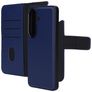Mobiparts Housse Samsung Galaxy S26 Etui avec Coque Détachable en Cuir Véritable Porte-Monnaie - Bleu