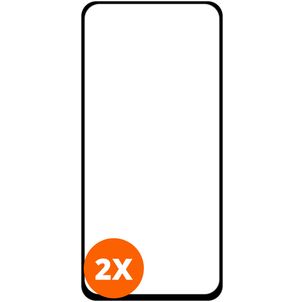 Mobigear Premium Motorola One Hyper Verre trempé Protection d'écran - Compatible Coque - Noir (Lot de 2)