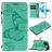 Mobigear Butterfly Housse iPhone 12 Pro Etui Porte-Monnaie - Turquoise