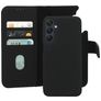 Mobiparts Housse Samsung Galaxy A25 Etui avec Coque Détachable en Cuir Véritable Porte-Monnaie - Noir