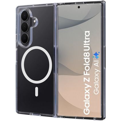 Mobiparts Hardcover Transparent Samsung Galaxy Z Fold 8 Ultra MagSafe Plastique rigide Coque arrière - Transparent