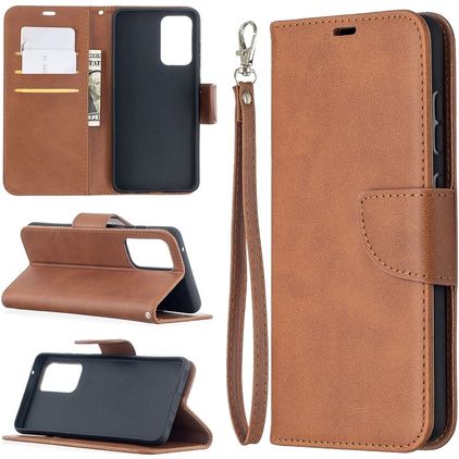 Mobigear Excellent Housse Samsung Galaxy A52 Etui Porte-Monnaie - Cognac