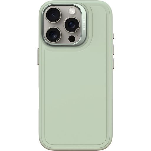 Decoded Stacks Coque iPhone 16 Pro MagSafe Coque arrière en Silicone - Mist Green
