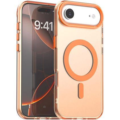 Mobigear Shockproof Coque iPhone Air MagSafe Coque arrière Rigide - Orange