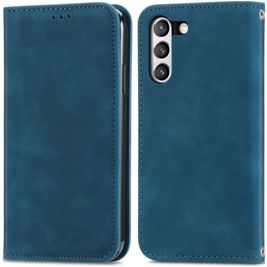 Mobigear Retro Slim Housse Samsung Galaxy S21 FE Etui Porte-Monnaie - Bleu