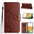Mobigear Flowers Housse Samsung Galaxy A35 Etui Porte-Monnaie - Marron