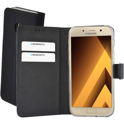 Mobiparts Premium Wallet Housse Samsung Galaxy A3 (2017) Etui Porte-Monnaie - Noir