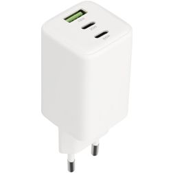 Mobiparts GaN - Triple USB / USB-C Chargeur Power Delivery 65W - Blanc