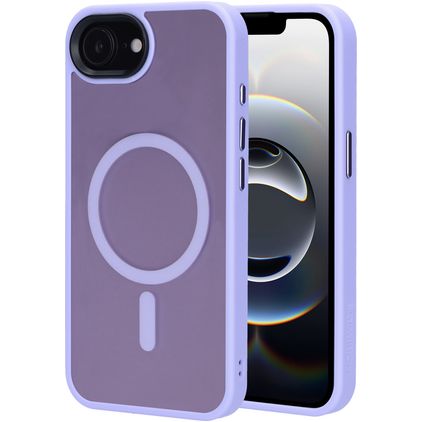 Mobiparts Hardcover Coque iPhone 16e MagSafe Coque arrière Rigide - Satin Lila