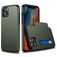 Mobigear Card Coque iPhone 12 Pro Coque arrière Rigide Anti-Chocs avec Porte-Cartes - Vert armée