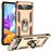 Mobigear Armor Ring Google Pixel 6a Plastique rigide Coque arrière Antichoc avec bague de maintien - Or