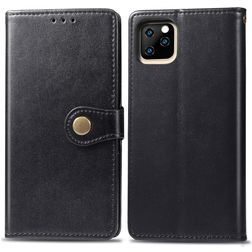 Mobigear Snap Button iPhone 11 Étui Portefeuille - Noir