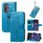 Mobigear Butterfly Housse Motorola Edge (2022) Etui Porte-Monnaie - Bleu