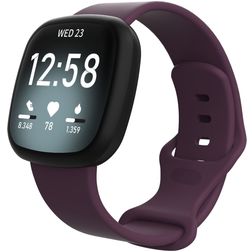 Mobigear Sport Dual Bracelet Silicone Fitbit Versa 3 Fermeture à clou et passant - Violet