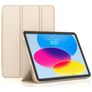 Mobigear Tri-Fold Gel Coque iPad 10 (2022) Etui en TPU,Similicuir - Or