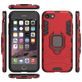 Mobigear Armor Ring Coque iPhone 8 Coque arrière Rigide Anti-Chocs avec Anneau-Support - Rouge