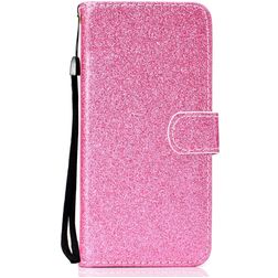 Mobigear Glitter Housse Huawei Y6p Etui Porte-Monnaie - Rose