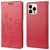 Mobigear Flowers Housse iPhone 14 Pro Etui Porte-Monnaie - Rouge