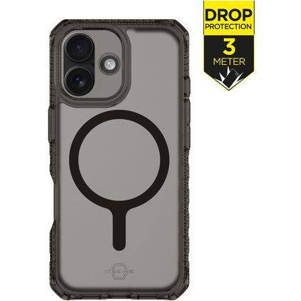 ITSKINS Level 2 HybridMagFrost R Coque iPhone 17 MagSafe Coque arrière Rigide Anti-Chocs - Noir