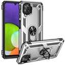 Mobigear Armor Ring Coque Samsung Galaxy A22 4G Coque arrière Rigide Anti-Chocs avec Anneau-Support - Argent