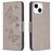 Mobigear Butterfly Housse iPhone 15 Etui Porte-Monnaie - Gris