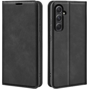 Mobigear Retro Slim Housse Samsung Galaxy A55 Etui Porte-Monnaie - Noir