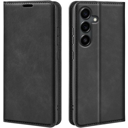 Mobigear Retro Slim Housse Samsung Galaxy S25 FE Etui Porte-Monnaie - Noir