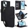 Mobigear Wallet Housse iPhone 15 Etui Porte-Monnaie - Noir