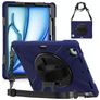 Mobigear SureGrip XGuard Coque iPad Air 13 Pouces (2025) Coque arrière en Plastique rigide,Silicone + Porte-crayon + Bandoulière + Support Amovible - Bleu Marin