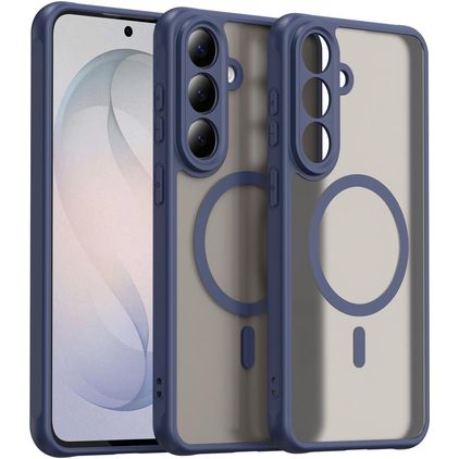 Mobigear Shockproof Samsung Galaxy S26 FE MagSafe Plastique rigide Coque arrière - Bleu