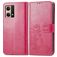 Mobigear Clover Housse OPPO Reno 7 4G Etui Porte-Monnaie - Magenta