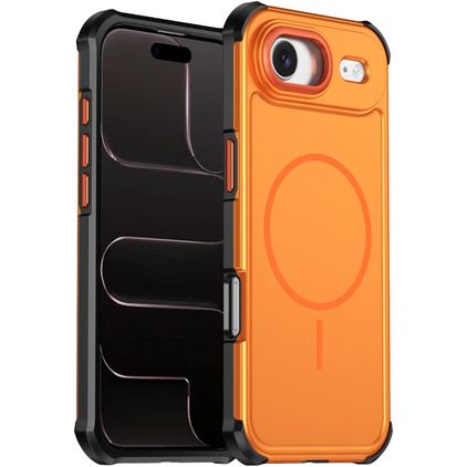 Mobigear Airbag Shockproof Coque iPhone Air MagSafe Coque arrière Rigide Anti-Chocs - Orange