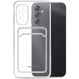Mobilize Gelly Card Coque Transparente Samsung Galaxy A34 Coque arrière en TPU Souple avec Porte-Cartes - Transparent