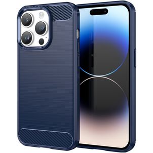 Mobigear Brushed Slim iPhone 15 Pro Max TPU souple Coque arrière - Bleu