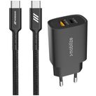 Mobigear Essentials - Simple USB-C Chargeur USB-C 1 mètre Power Delivery 20W - Noir Mobigear Essentials - Simple USB-C Chargeur USB-C 1 mètre Power Delivery 20W - Noir