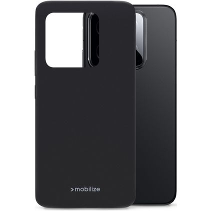 Mobilize Rubber Gelly Coque Xiaomi 14 Coque arrière en TPU Souple - Matt Black