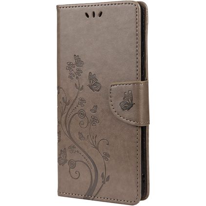 Mobigear Flowers Xiaomi Redmi Note 10 5G Étui Portefeuille - Gris