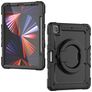 Mobilize Rotating Defender Coque iPad Pro 12.9 Pouces (2018) Coque arrière en Plastique rigide,Silicone + Bandoulière + Support Amovible - Noir
