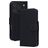 Mobiparts Wallet Housse iPhone 17 Pro MagSafe Etui en Cuir Véritable Porte-Monnaie - Noir