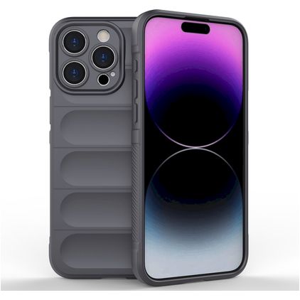 Mobigear Bumpy Coque iPhone 15 Pro Max Coque arrière en TPU Souple - Charcoal