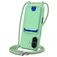 Mobigear Lanyard Card iPhone 17 Coque avec cordon en Silicone et Porte-Cartes - Vert